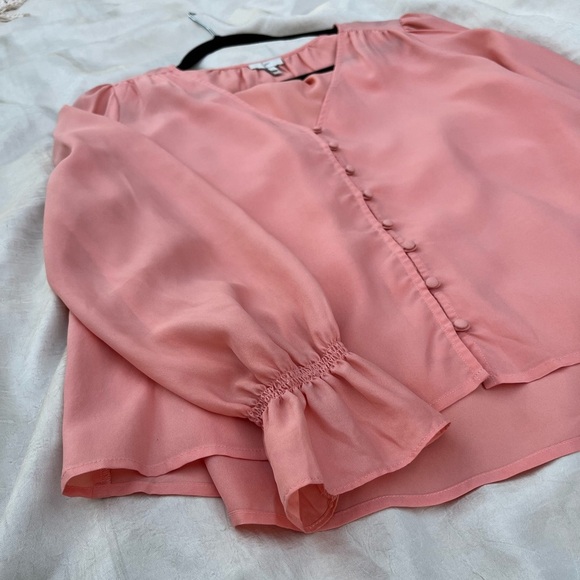 Joie Soft Pink Button-Up Blouse - Picture 3 of 7